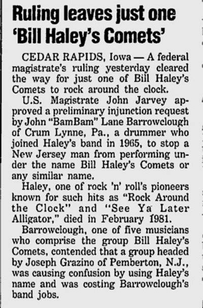 Rock And Roll Newspaper Press History Bill Haley The Herald Journal