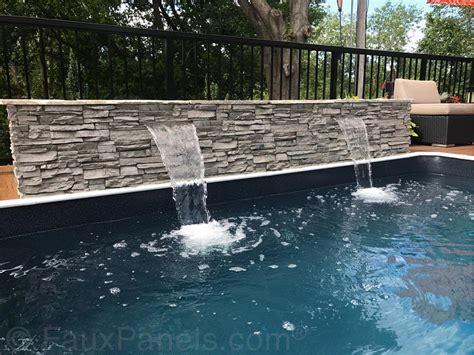 Diy Water Features Photos Project Ideas With Fake Stone Pool