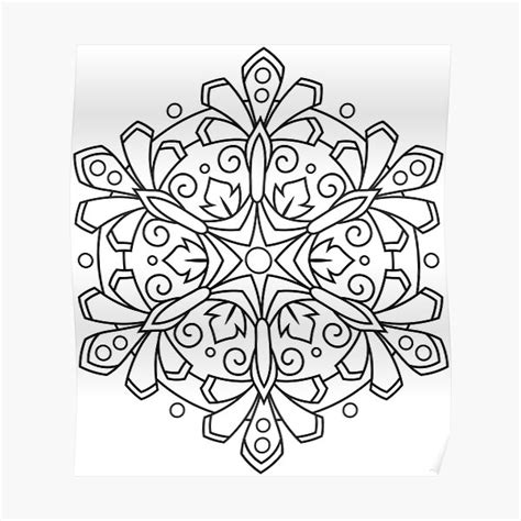 Color Your Own Mandala Diy Coloring Book 03 Poster For Sale By