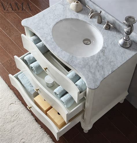 Anny 49 inch transitional grey finish single bathroom vanity, quartz countertop, solid wood construction, undermount white porcelain basin. Vama 36 Inch Oral-shaped Ready Made Solid Wood Bathroom ...