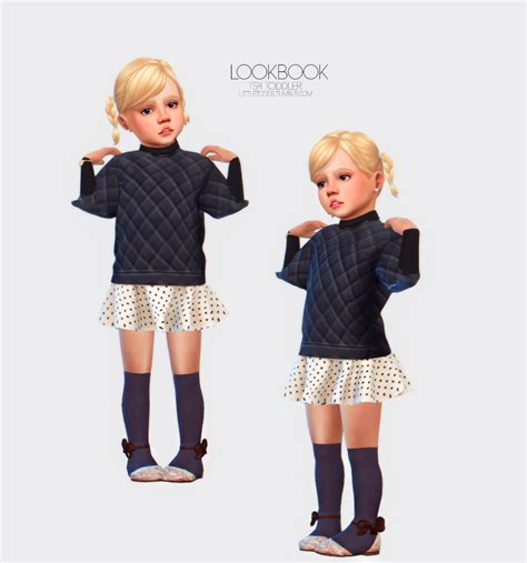 Puffer Top And Skirt Outfit By Nitropanic Link Turtleneck By Sims4nexus