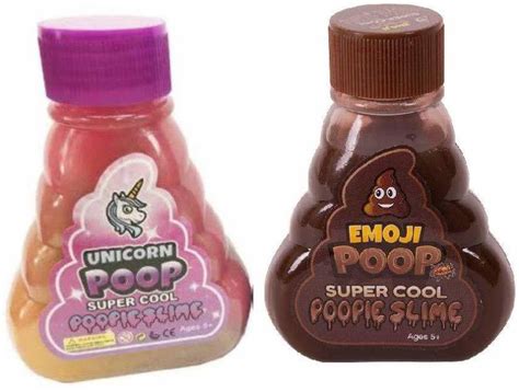 Bestie Toys Super Cool Unicorn Poop Slime And Emoji Poop Slime 2 Pack