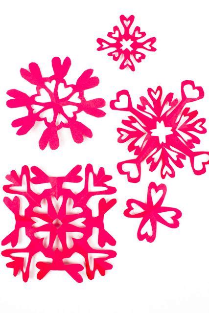 Valentines Day Paper Heart Snowflakes Craft Snowflake Craft Holiday