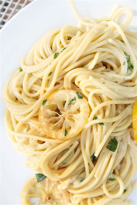 Three Cheese Lemon Spaghetti Recipe Recipes Lemon Spaghetti