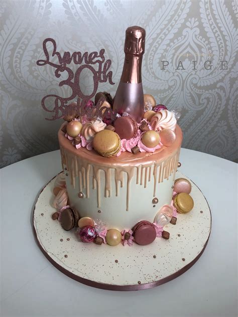 Rose Gold Drip Cake 21st Birthday Cakes 25th Birthday Cakes 30th