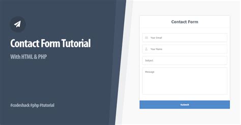 How To Create A Contact Page With Php Laptrinhx