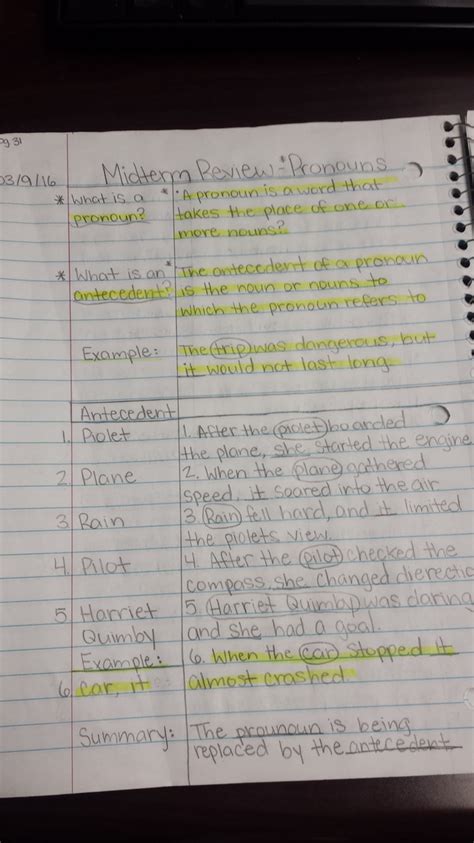 Focus Notes Mrs Wilsons 6th Grade Avid