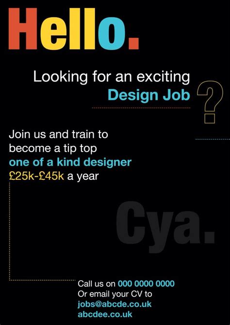 The global community for designers. Job vacancy poster | Tipografico