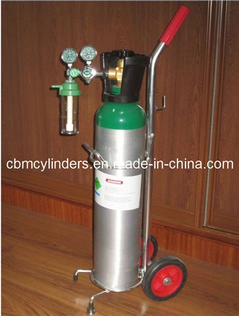 China Portable Oxygen Cylinder Trolleys For Small Gas Cylinders China Portable Oxygen Cylinder