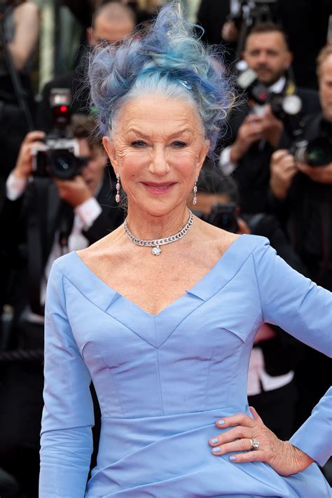 Helen Mirrens Blue Hair At The 2023 Cannes Film Festival Popsugar