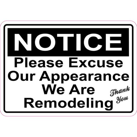 5in X 35in Notice Remodeling Magnet Signs Magnetic Business Sign