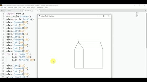 Python 3 Turtle Programming To Create House Diagram Youtube