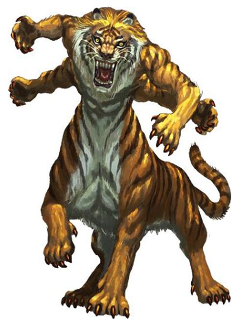 Tiger Humanoid Mythical Creatures Art Fantasy Monster Fantasy Beasts