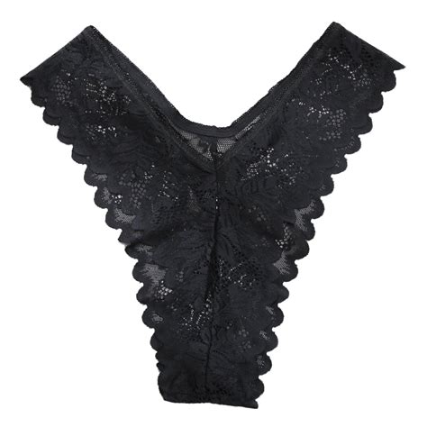 ZMHEGW Packs Womens Underwear Tummy Control Woman Lingerie Thong Lace Low Waist High Slit