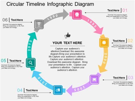 Circular Timeline Infographic Diagram Powerpoint Template Powerpoint