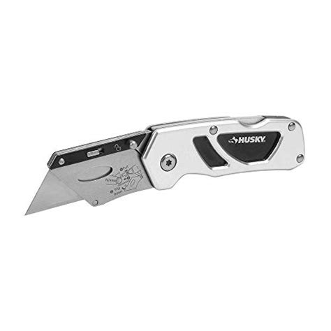 Husky Folding Sure Grip Lock Back Utility Knife W Single Disposable