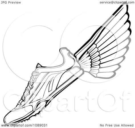 Easter coloring pages 40 printable easter coloring pages for | etsy. Clipart Black And White Winged Track Shoe - Royalty Free ...