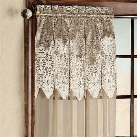 Lace Curtains With Attached Valance