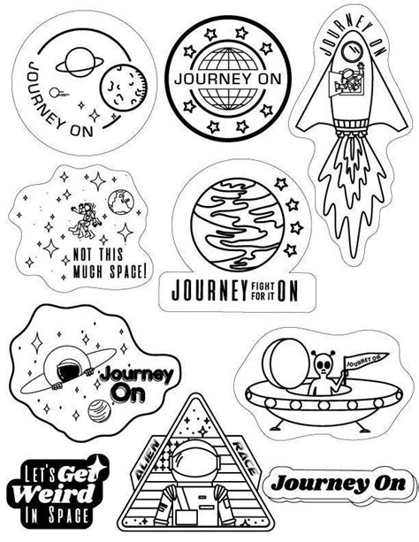 Get The Whole Set Etsy Shop Space Stickers In Black And White