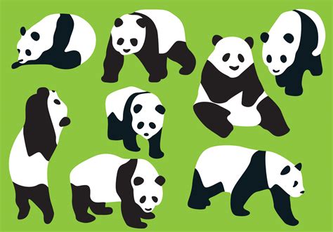 Panda Bear Silhouette Vectors Download Free Vector Art Stock