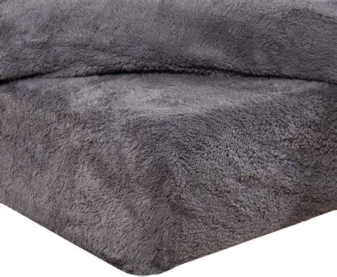 Teddy Fleece Fitted Bed Sheet Warm Soft Thermal Luxury Bedding Fur Sherpa Fleece Fitted Sheet