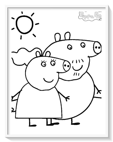 Peppa Pig Para Pintar En La Computadora 🥇 Dibujo Imágenes
