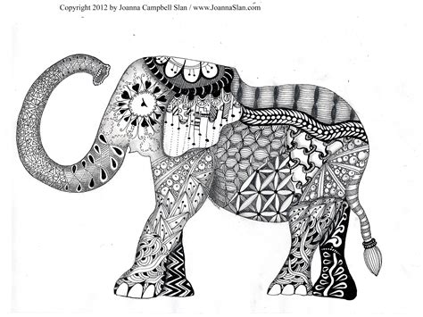 Unique Hard Elephant Coloring Pages Drawing Big Collection Free