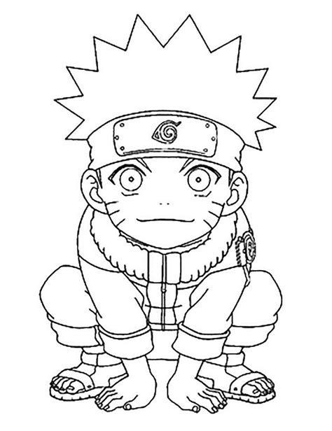 Baby Naruto Coloring Page Anime Coloring Pages