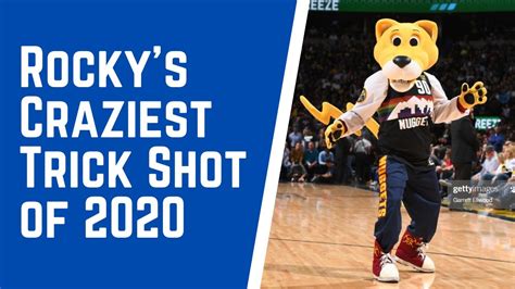 Denver Nuggets Supermascot Rocky Hits An Insane Half Court Trick Shot