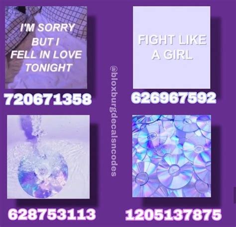 Roblox Purple Aesthetic Decal Ids Images And Photos Finder