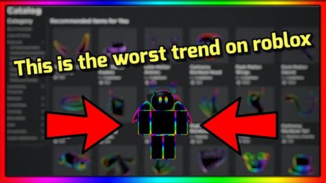 The Worst Trend On Roblox Rainbow Cartoony Youtube