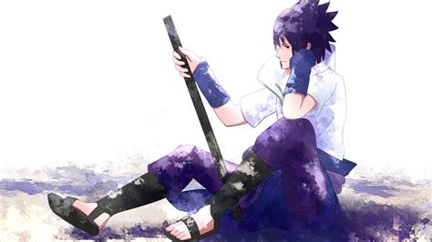 Uchiha Sasuke Sword Profile View Naruto Sit Fondos De Pantalla