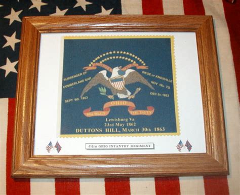 34 Star Union Civil War Regimental Flag44th Ohio Ebay