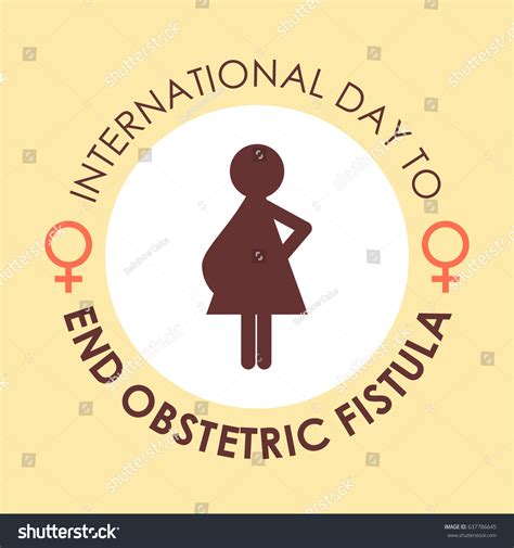 International Day End Obstetric Fistula Suitable เวกเตอรสตอก ปลอด