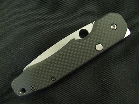 Spyderco Smock Solid Carbon Fiber Custom Scales | Sharp Dressed Knives