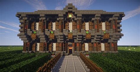 Stunning Acacia Wood Houseshop Minecraft Map
