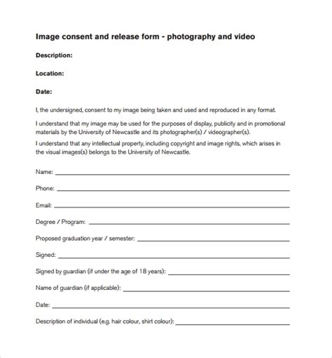 14 Image Release Form Templates To Download For Free Sample Templates
