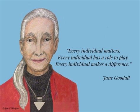 Jane Goodall Inspirational Quote Every Individual Matters