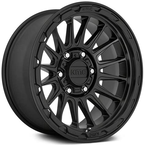 17x9 Kmc Km542 Impact Satin Black Mid Wheels And Rims