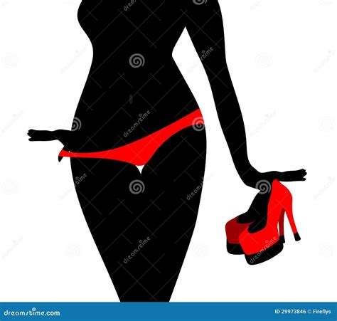 Striptease Girl Silhouette Vector Illustration 38282362