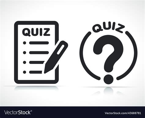 Quiz Icon Black And White Royalty Free Vector Image