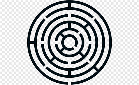 Circle Labyrinth Maze Circle Logo Symmetry Png Pngegg