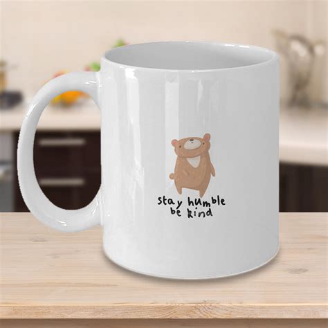 Cute Kawaii Bear Coffee Mug With Sayings Coffee Mug T For Etsy