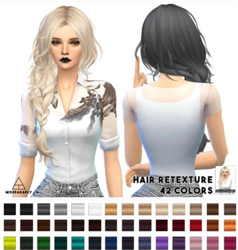 Sims 4 Hairs Miss Paraply Maysims Hairstyle Retextured Sims Hair
