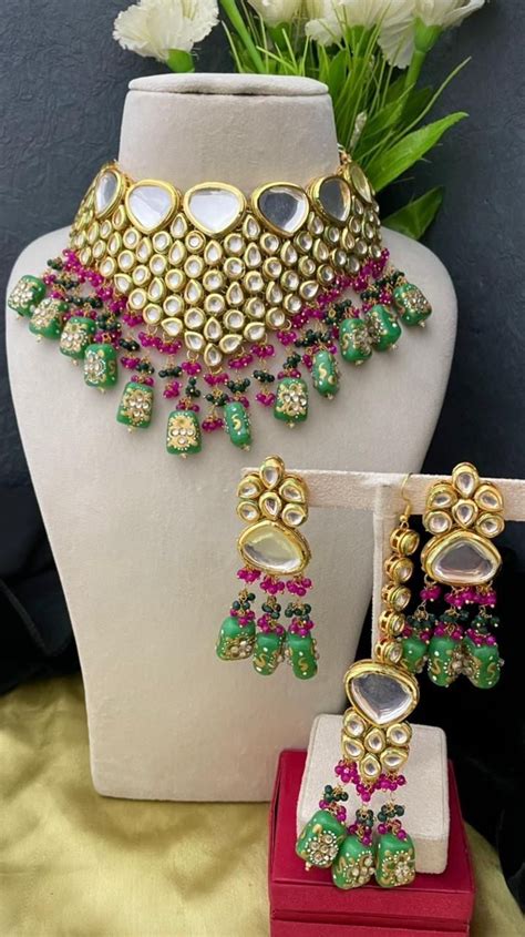 Just Rs 2800shipfnedqrj Bridal Kundan Necklace Set Bridal Chokers