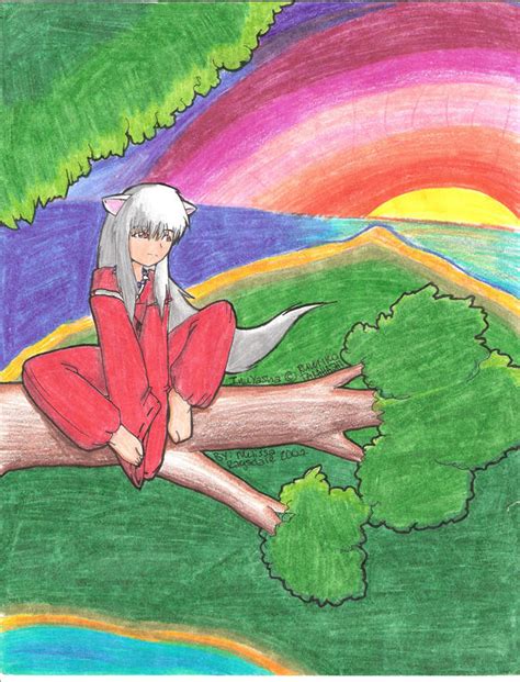 Inuyasha In A Tree By Alchemy2day On Deviantart