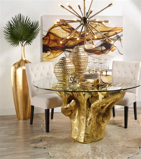 We gather at the table to share not only food, but ideas and conversation. Sequoia Dining - Golden Moment | Gold dining room, Dining ...