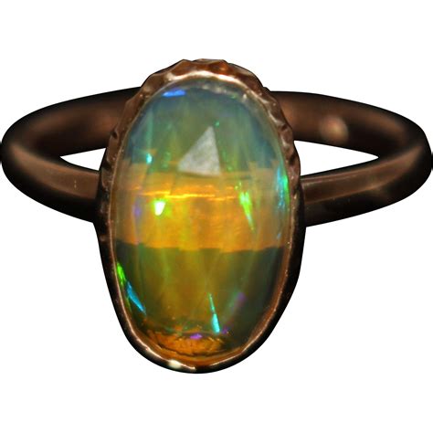 Natural Ethiopian Opal Ring In 14kt From Samantha Cham Nyc On Ruby Lane