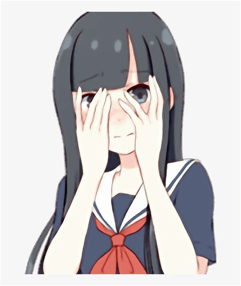 embarrassed anime girl