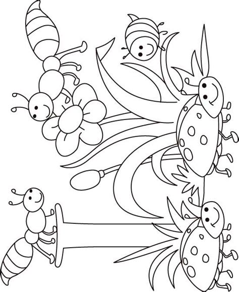 Are there coloring pages where you can color insects? I for insect coloring page for kids | Download Free I for ...